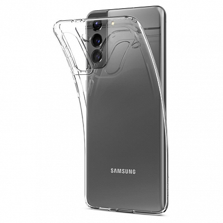 Чехол для Samsung Galaxy S21 гелевый ультратонкий Spigen SGP Liquid Crystal прозрачный