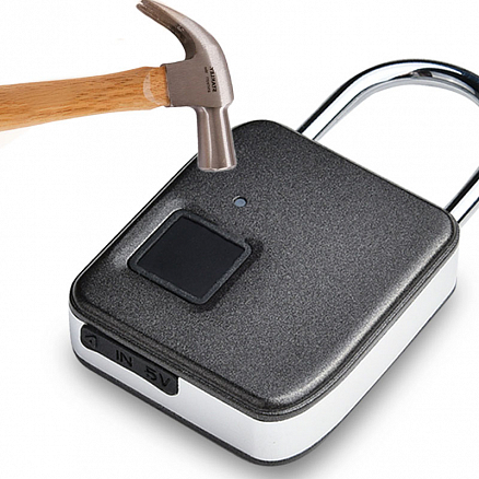 Замок биометрический по отпечатку пальца портативный WiWU Smart Lock FL-S3 черный