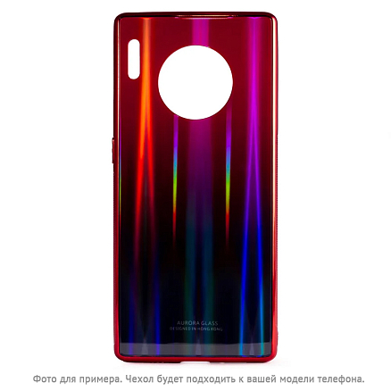 Чехол для Huawei P30 Lite пластиковый CASE Aurora красно-синий
