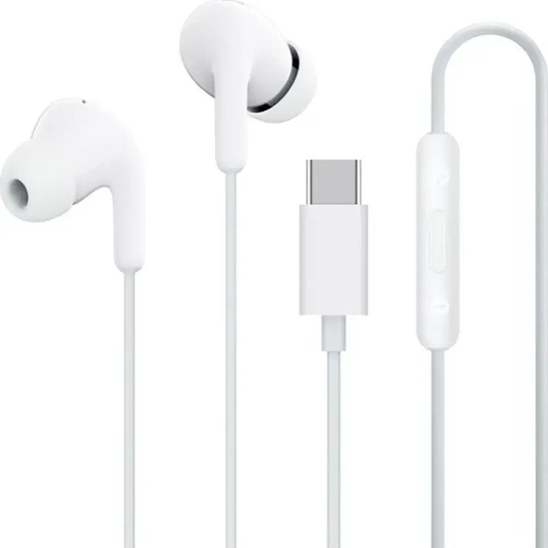 Наушники Xiaomi Earphone M2413E1 в разъем Type-C вакуумные с микрофоном белые