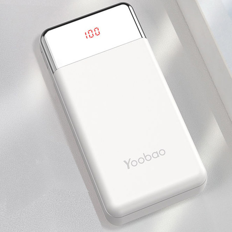 

Внешний аккумулятор Yoobao PowerQuick PD20 20000мАч (2хUSB, Type-C, ток 3А, быстрая зарядка QC, PD 3.0, 18Вт) белый