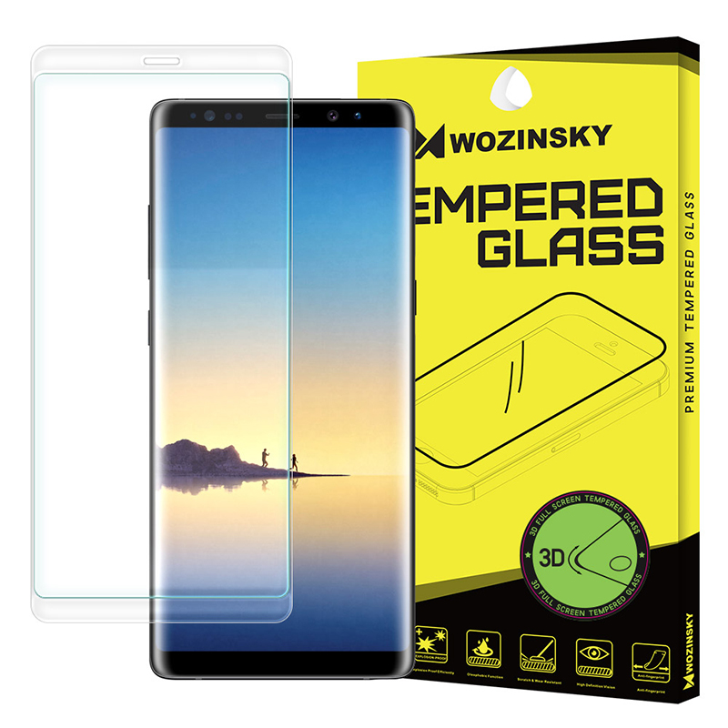 

Защитное стекло для Samsung Galaxy Note 8 на весь экран противоударное Wozinsky 3D прозрачное