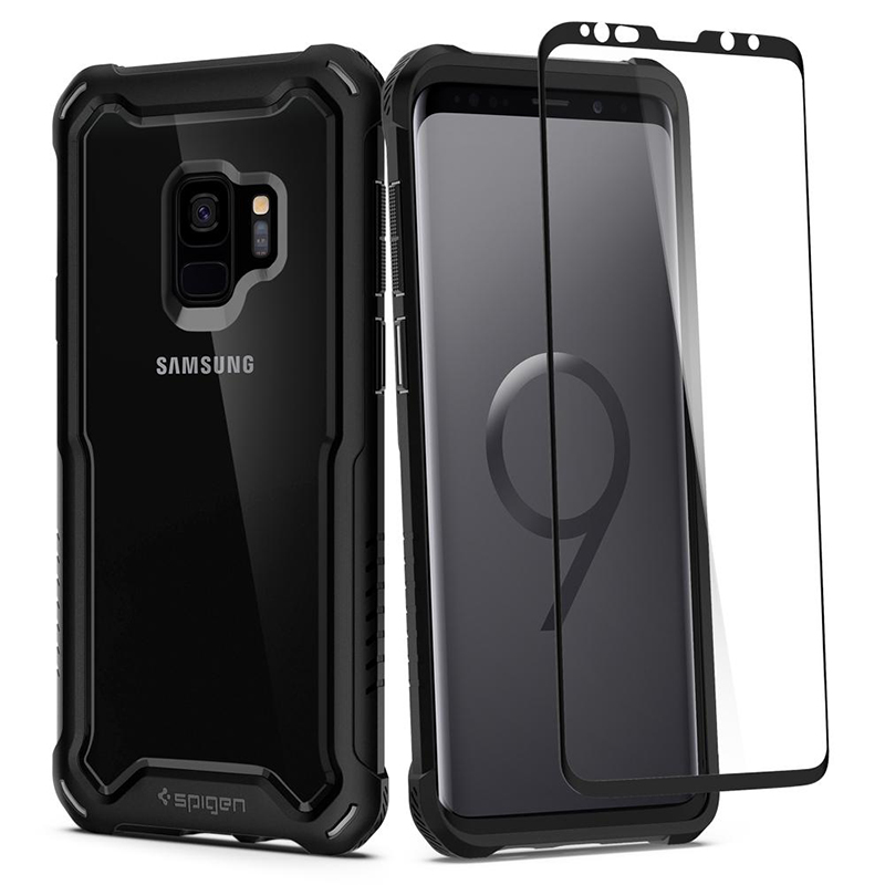 

Чехол для Samsung Galaxy S9 гибридный с защитой экрана Spigen SGP Hybrid 360 прозрачно-черный