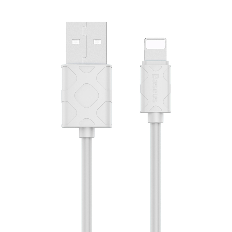 

Кабель USB - Lightning для зарядки iPhone 1 м 2.1А Baseus Yaven белый