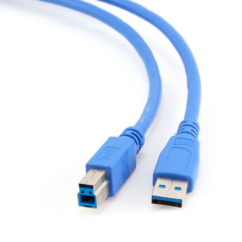 

Кабель USB 3.0 - USB B для подключения принтера или сканера длина 3 м Cablexpert синий