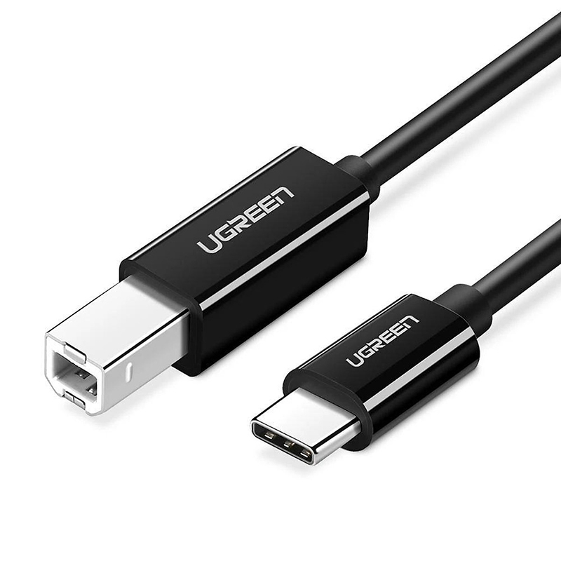 

Кабель Type-C - USB B для подключения принтера или сканера 1 м Ugreen US241 черный