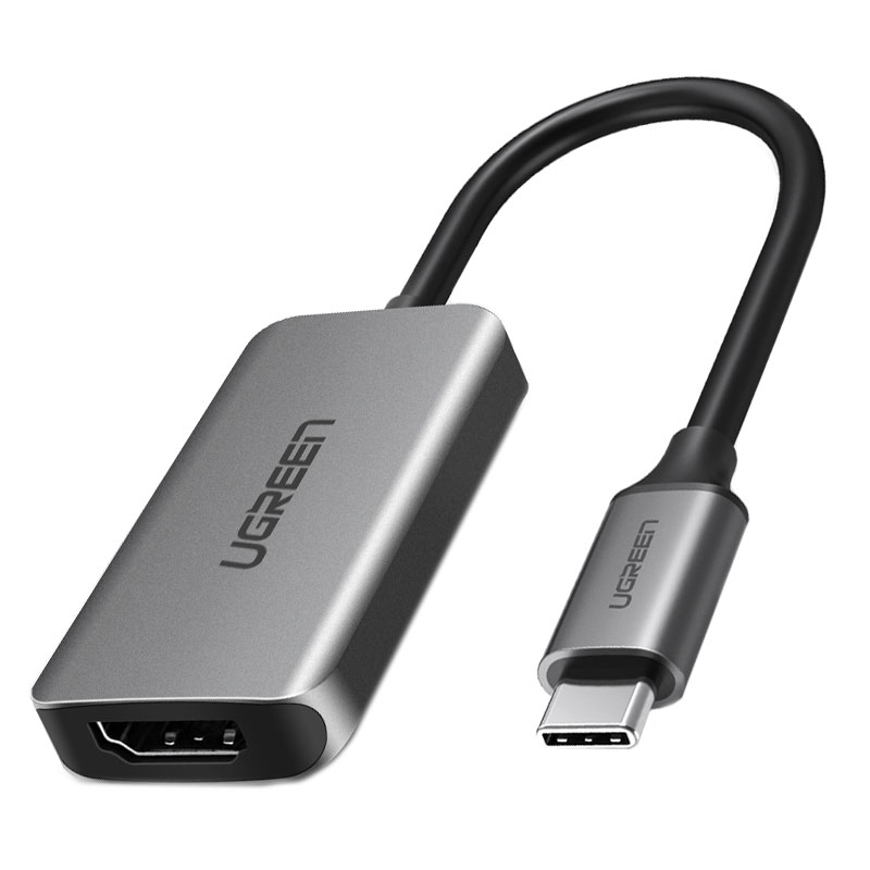 

Переходник Type-C - HDMI 4K 60Hz (папа - мама) 20 см Ugreen CM159 с питанием Type-C PD серый