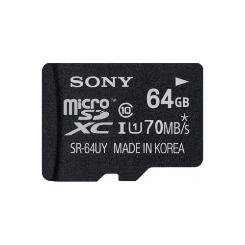 

Карта памяти Sony SR64UYA MicroSDXC 64GB Class 10 70 мб/с UHS-I с адаптером SD