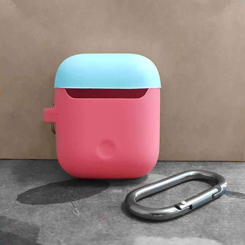 

Чехол для наушников AirPods силиконовый Nova Pastel Duet красно-голубой