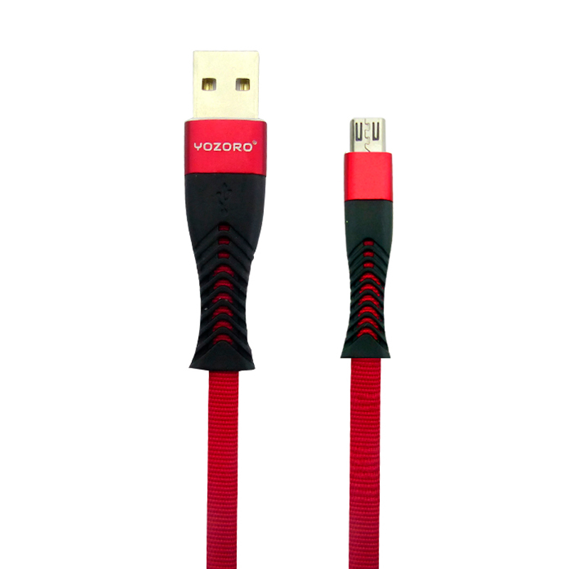 

Кабель USB - MicroUSB для зарядки 1 м плетеный Yozoro U19 красный