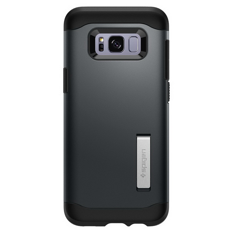 

Чехол для Samsung Galaxy S8 G950F гибридный тонкий Spigen SGP Slim Armor черно-серый