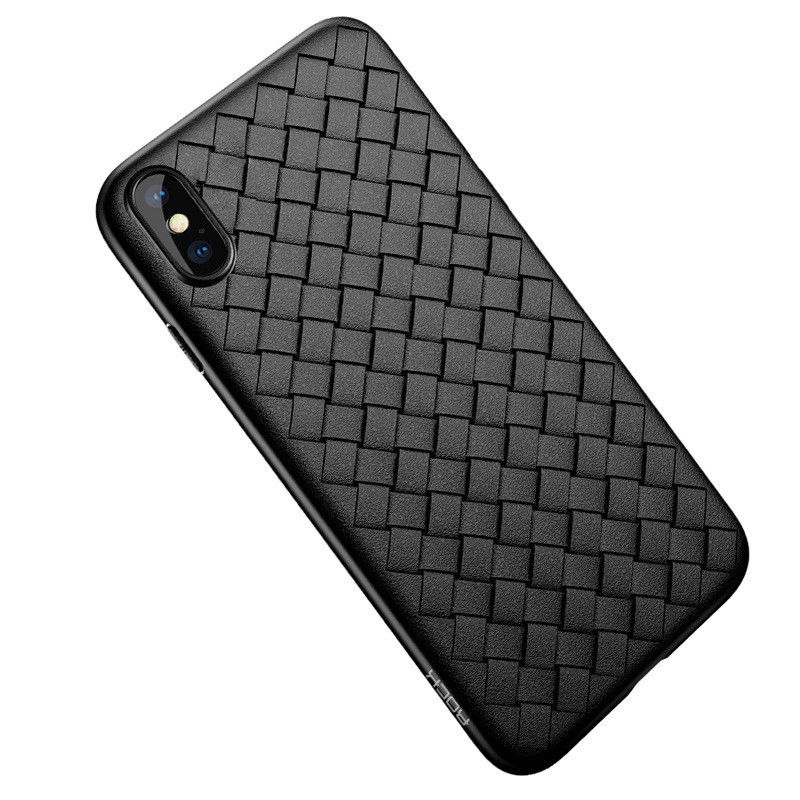 

Чехол для iPhone X, XS гелевый ультратонкий Rock Ultrathin Weave черный