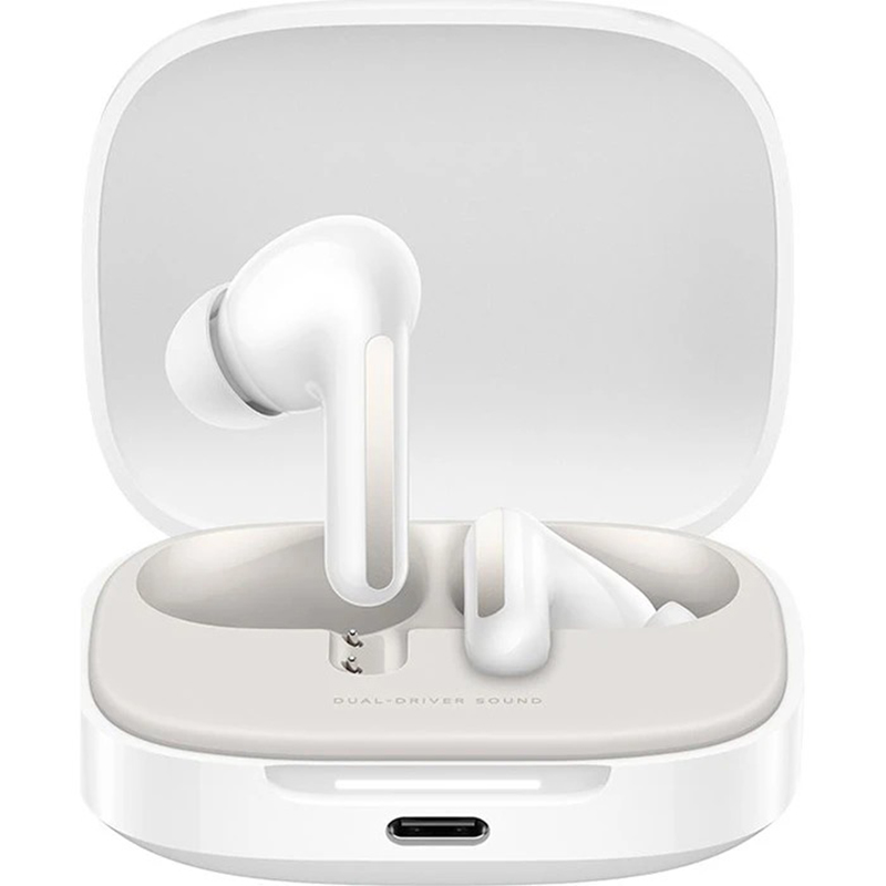 Наушники TWS беспроводные Xiaomi Redmi Buds 6 вакуумные с микрофоном белые