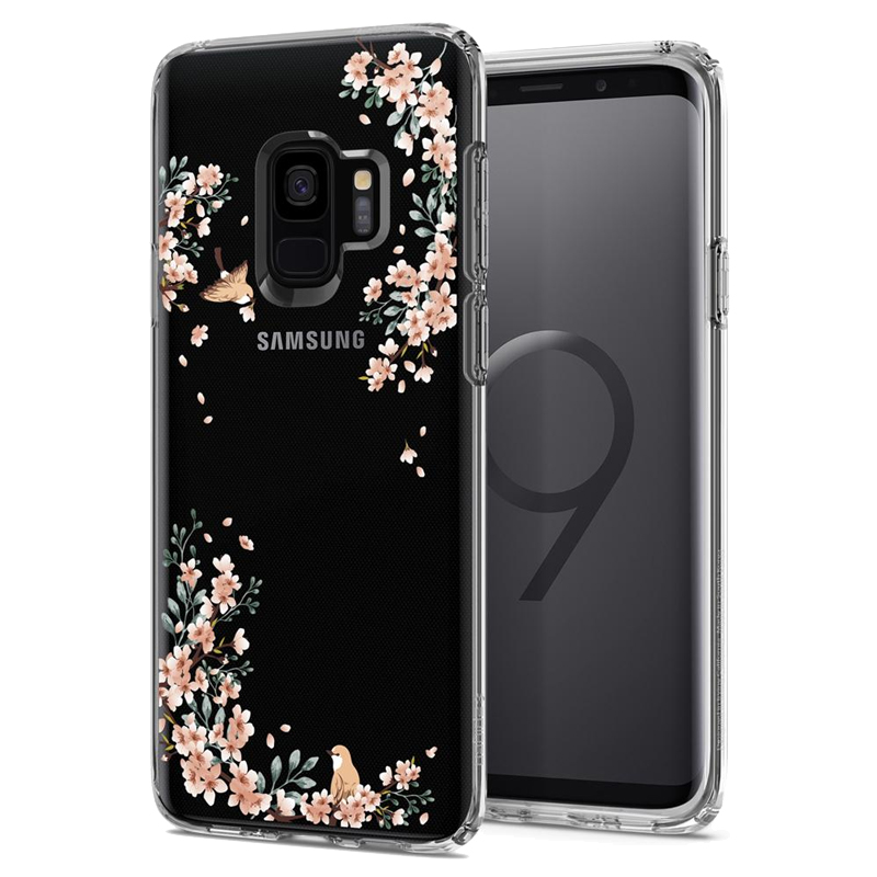 

Чехол для Samsung Galaxy S9 гелевый ультратонкий Spigen SGP Liquid Crystal Blossom & Birds прозрачный