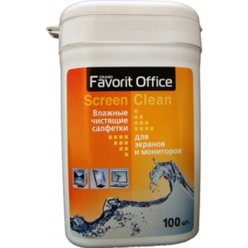 

Салфетки для чистки дисплеев Favorit Office Screen Clean в тубе 100 шт.