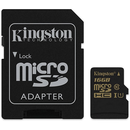 

Карта памяти Kingston SDC10G2 MicroSDHC 16GB Class 10 45 Мб/с UHS-I с адаптером SD