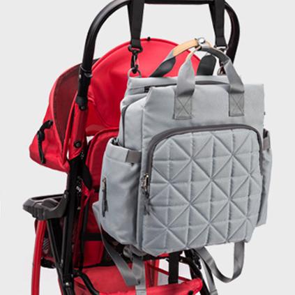 

Рюкзак (сумка) Ankommling LD27 для мамы с отделением для бутылочек серый