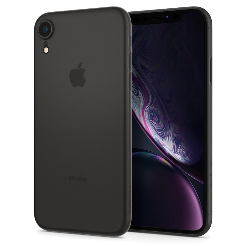 

Чехол для iPhone XR пластиковый ультратонкий Spigen SGP Air Skin черный