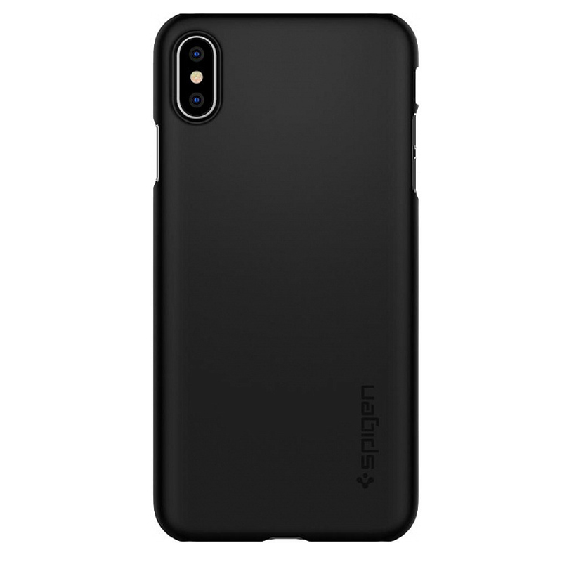 

Чехол для iPhone X, XS пластиковый тонкий Spigen SGP Thin Fit QNMP черный