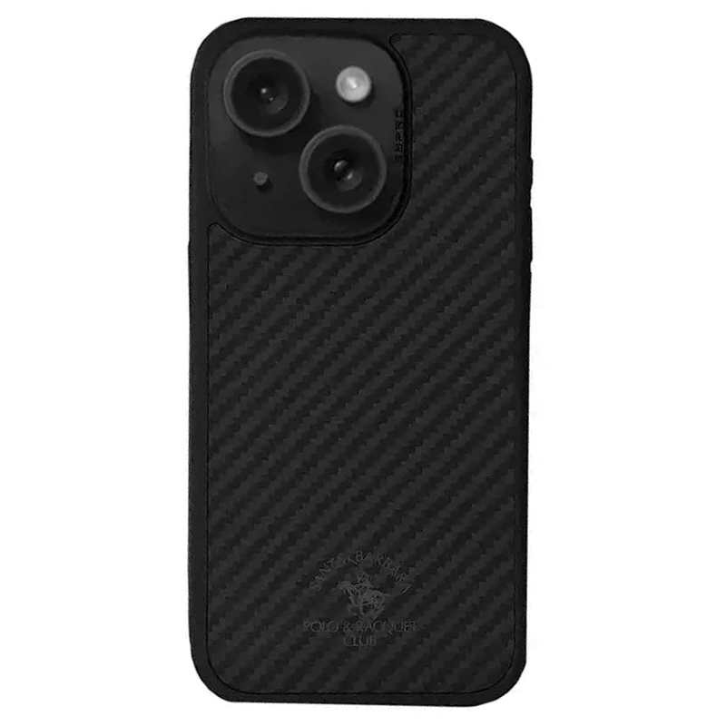 Чехол для iPhone 15 гибридный Santa Barbara Polo & Racquet Club Elvis черный