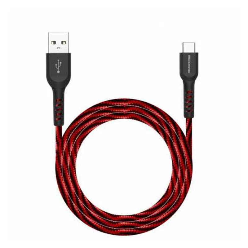 

Кабель USB - MicroUSB для зарядки 1,5 м 2.4А плетеный Atomic Flexstick Game+ черно-красный