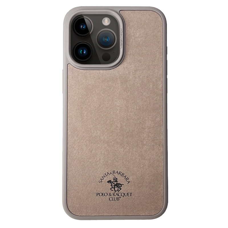 Чехол для iPhone 15 Pro гибридный Santa Barbara Polo & Racquet Club Myron бежевый