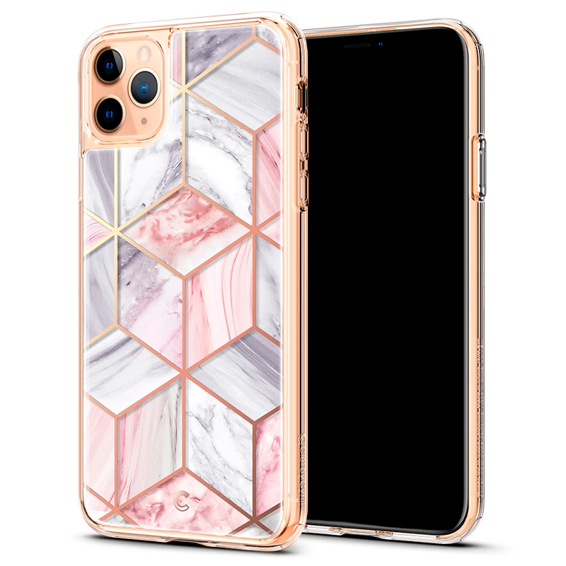 

ехол для iPhone 11 Pro Max гибридный Spigen Сyrill Etoile Marble розовый