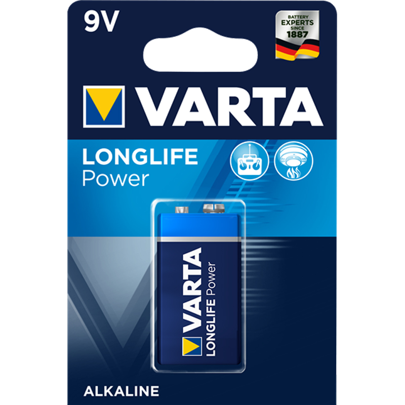 

Батарейка 6LR61 Alkaline (крона) Varta Longlife Power 1шт.