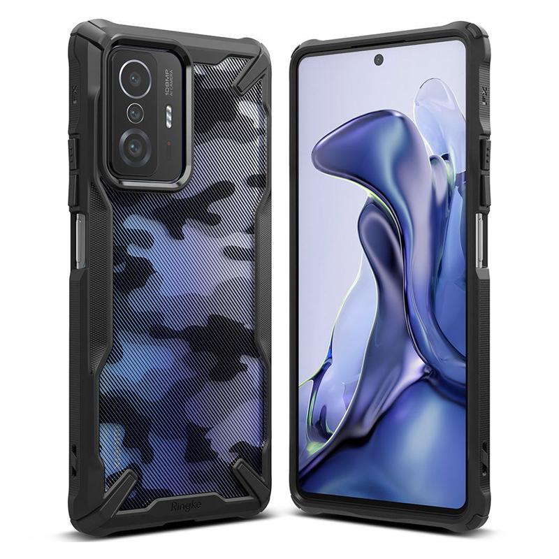 

Чехол для Xiaomi 11T, 11T Pro гибридный Ringke Fusion X Design Camo черный