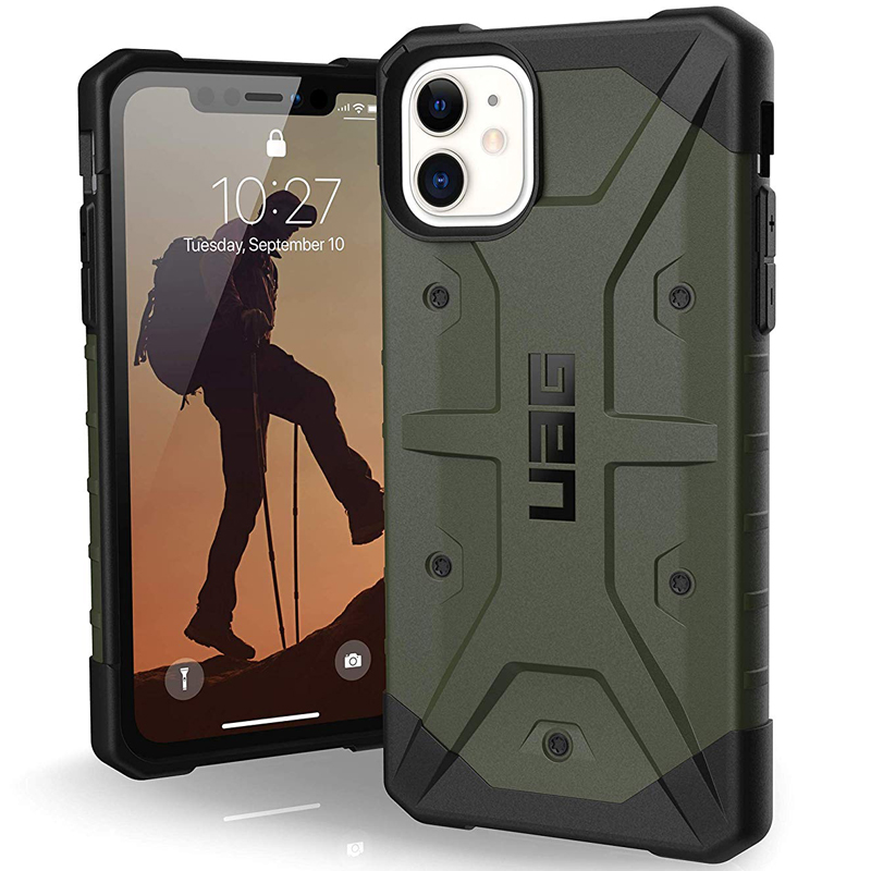 

Чехол для iPhone 11 гибридный для экстремальной защиты Urban Armor Gear UAG Pathfinder темно-зеленый