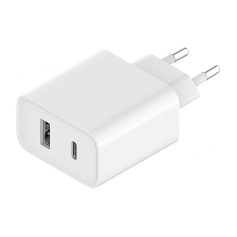 Зарядное устройство сетевое с USB и Type-C 33W Xiaomi Mi Wall Charger (быстрая зарядка QC, PD) белое