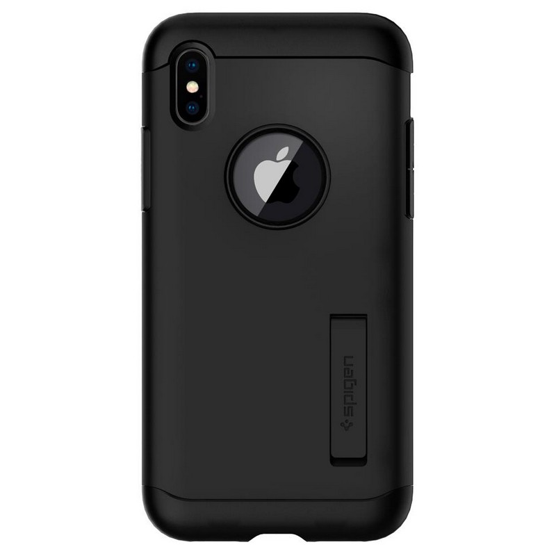 

Чехол для iPhone X гибридный тонкий Spigen SGP Slim Armor черный