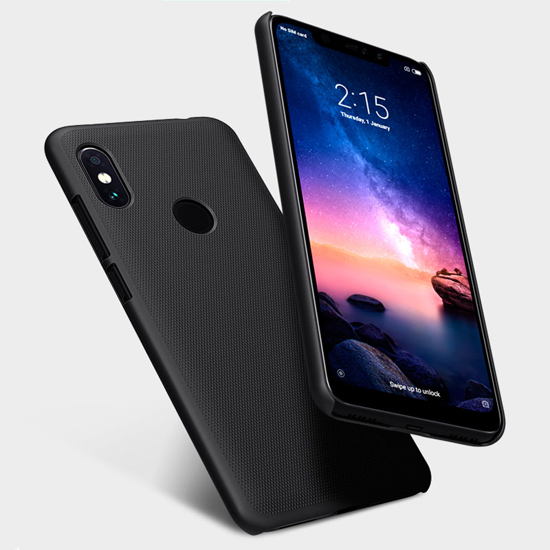 

Чехол для Xiaomi Redmi Note 6 Pro пластиковый тонкий Nillkin Super Frosted черный