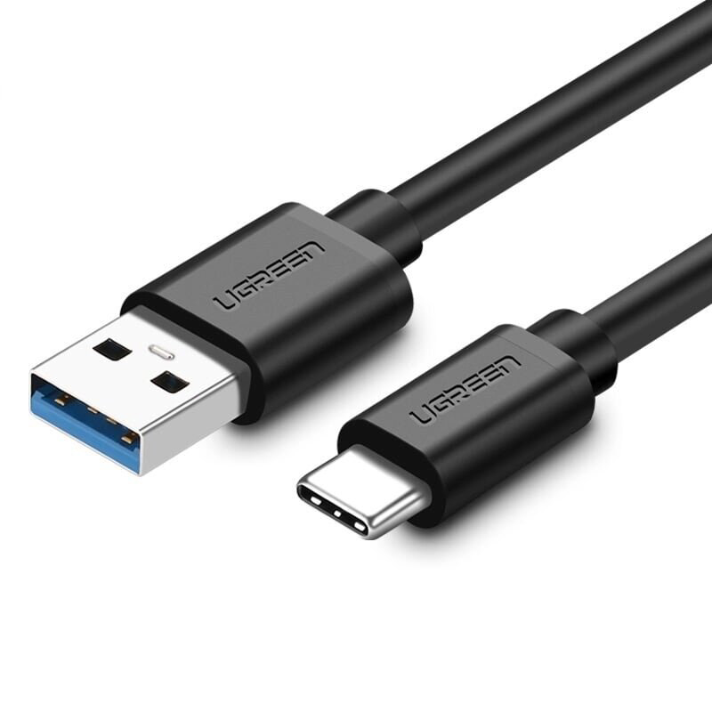 

Кабель Type-C - USB 3.0 для зарядки длина 1,5 м 3A Ugreen US184 (быстрая зарядка) черный