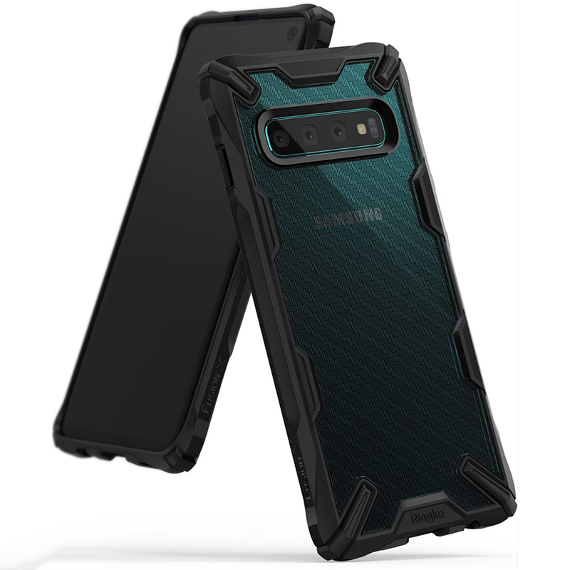 

Чехол для Samsung Galaxy S10 G973 гибридный Ringke Fusion X Design Carbonfiber черный