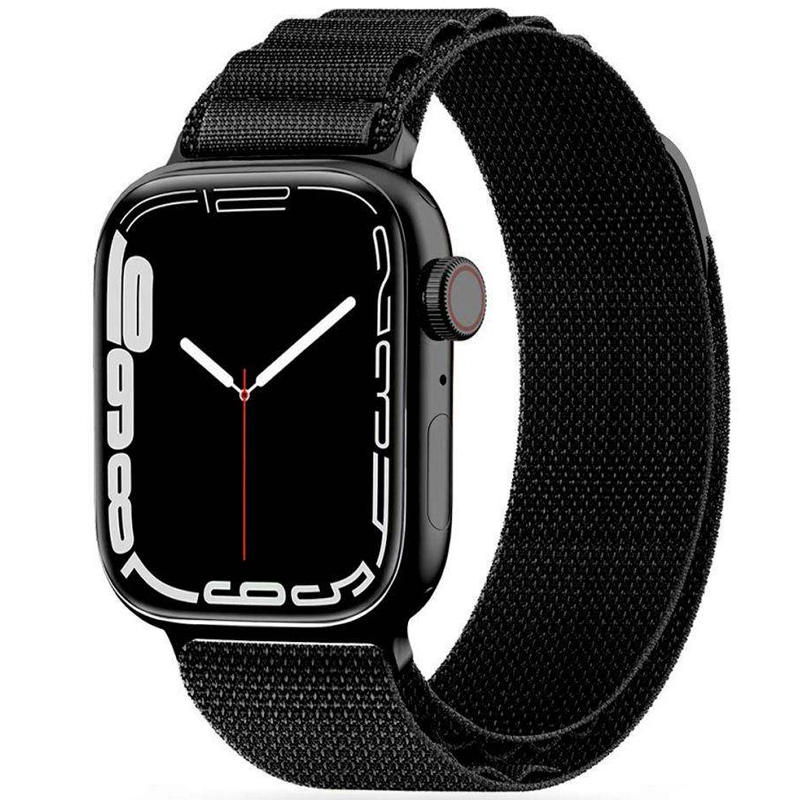 

Ремешок-браслет для Apple Watch 4, 5, 6, 7, 8, SE, Ultra 42, 44, 45 и 49 мм текстильный Tech-Protect Nylon Pro черный