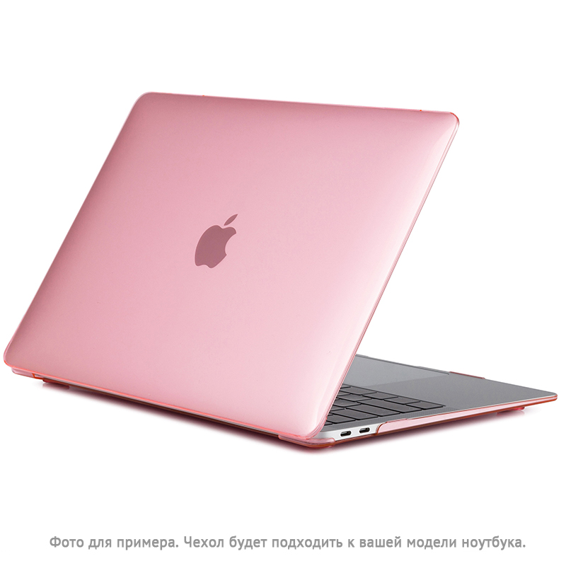 

Чехол для Apple MacBook Air 13 (2018-2019) A1932, (2020) А2179, M1 (2020) A2337 пластиковый глянцевый DDC Crystal Shell розовый