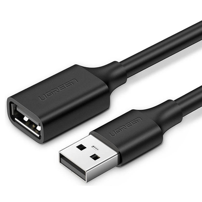 

Кабель-удлинитель USB 2.0 (папа - мама) длина 0,5 м Ugreen US103 черный