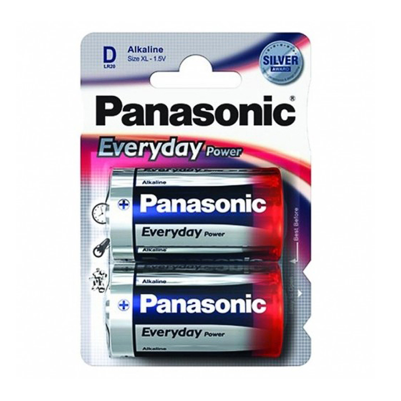 

Батарейка LR20 Alkaline (бочка большая D) Panasonic Everyday Power упаковка 2 шт.