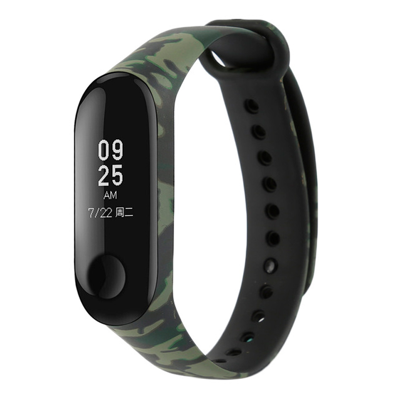 

Сменный браслет для Xiaomi Mi Band 3 и Mi Band 4 силиконовый Nova Hero Camo зеленый