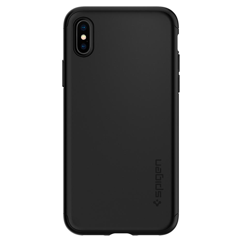 

Чехол для iPhone X, XS пластиковый c защитой экрана Spigen SGP Thin Fit 360 QNMP черный