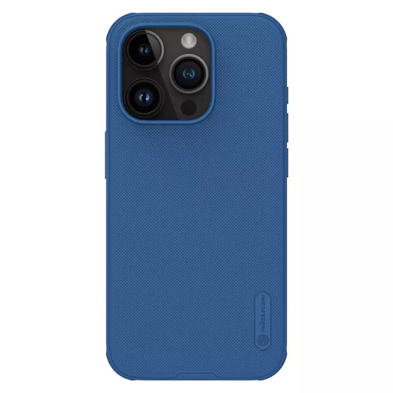 Чехол для iPhone 15 Pro гибридный Nillkin Super Frosted Shield Pro MagSafe синий