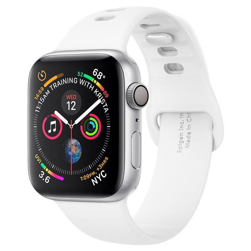 

Ремешок-браслет для Apple Watch 42 и 44 мм силиконовый Spigen SGP Air Fit белый