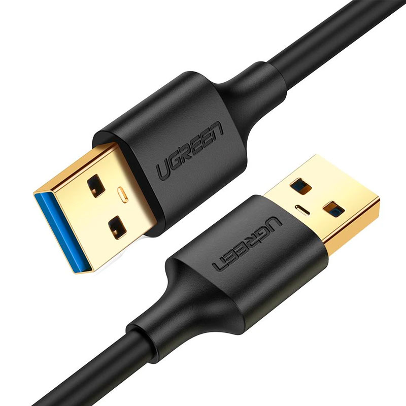 

Кабель USB 3.0 - USB 3.0 (папа - папа) длина 1 м Ugreen US128 черный