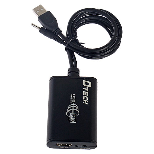 

Преобразователь USB+3,5 мм - HDMI+3,5 мм (папа - мама) Dtech DT-6512