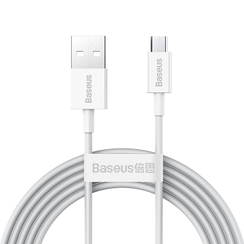 

Кабель USB - MicroUSB для зарядки 2 м 2A Baseus Superior белый