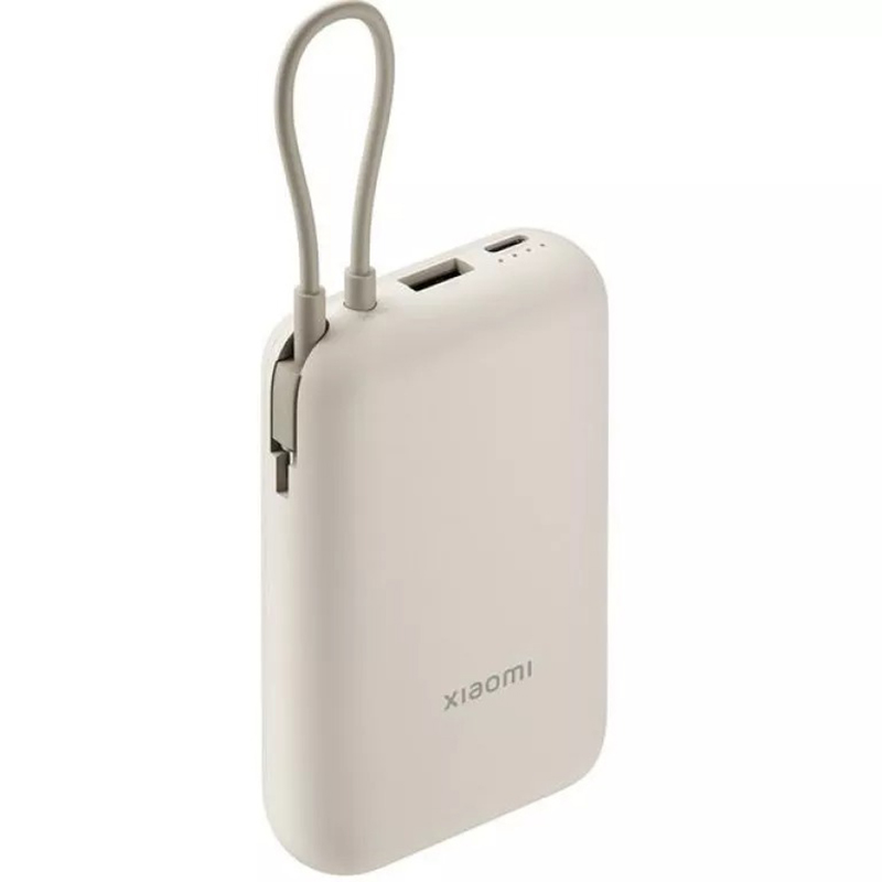 Внешний аккумулятор Xiaomi Power Bank BHR9072GL с встроенным кабелем Type-C 10000мАч (USB, Type-C, 22.5 Вт) бежевый