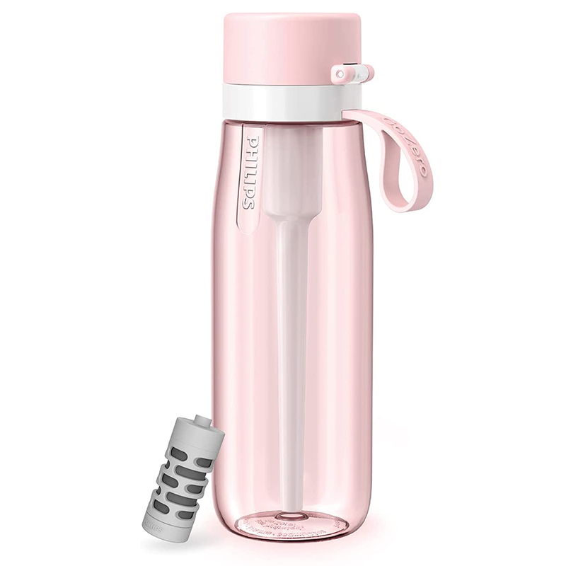 Бутылка для воды спортивная с фильтром Philips GoZero Everyday AWP2731 660 мл розовая