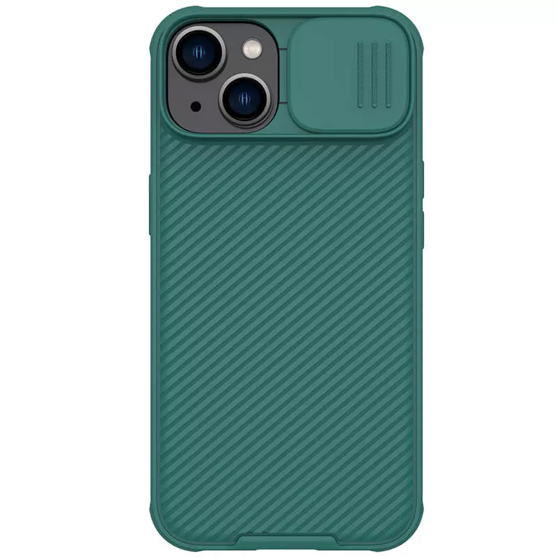 Чехол для iPhone 13, 14 гибридный Nillkin CamShield Pro зеленый