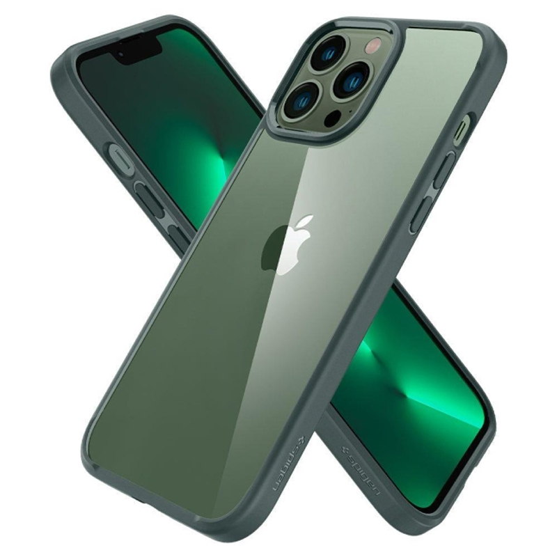 

Чехол для iPhone 13 Pro гибридный Spigen Ultra Hybrid зеленый